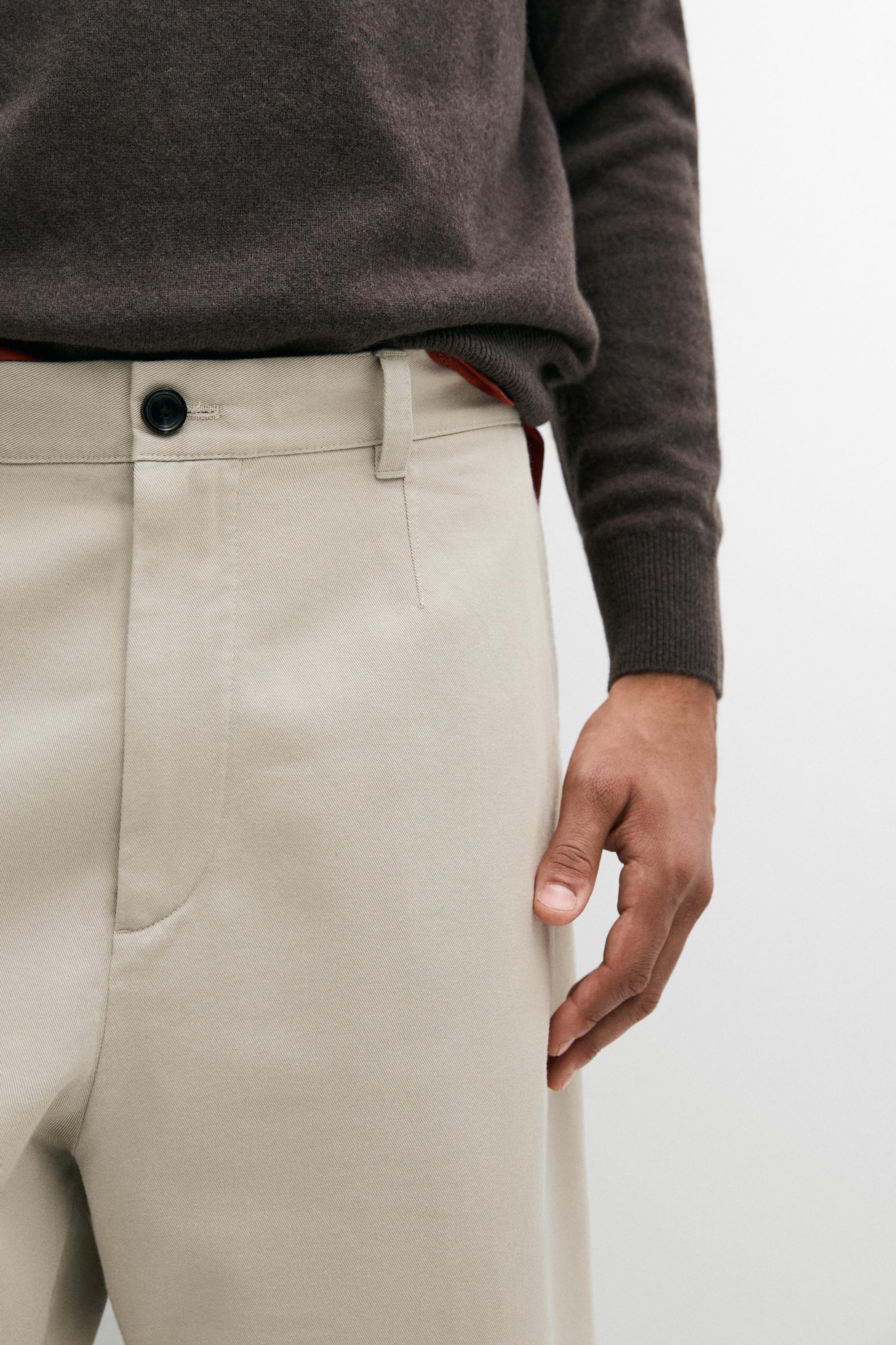 Pleated barrel fit pants